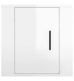 Meubles TV muraux 2 pcs Blanc brillant 40x34,5x40 cm