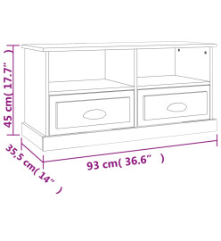 Meuble TV chêne sonoma 93x35,5x45 cm bois d'ingénierie