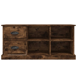 Meuble TV chêne fumé 102x35,5x47,5 cm bois d'ingénierie