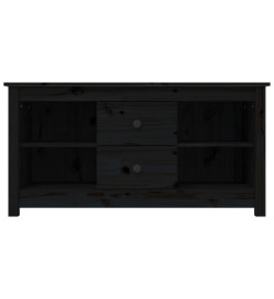 Meuble TV Noir 103x36,5x52 cm Bois de pin massif