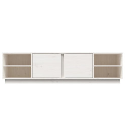 Meuble TV Blanc 156x40x40 cm Bois de pin massif