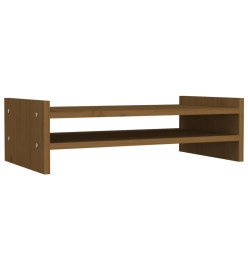 Support de moniteur Marron miel 50x27x15 cm Bois de pin solide