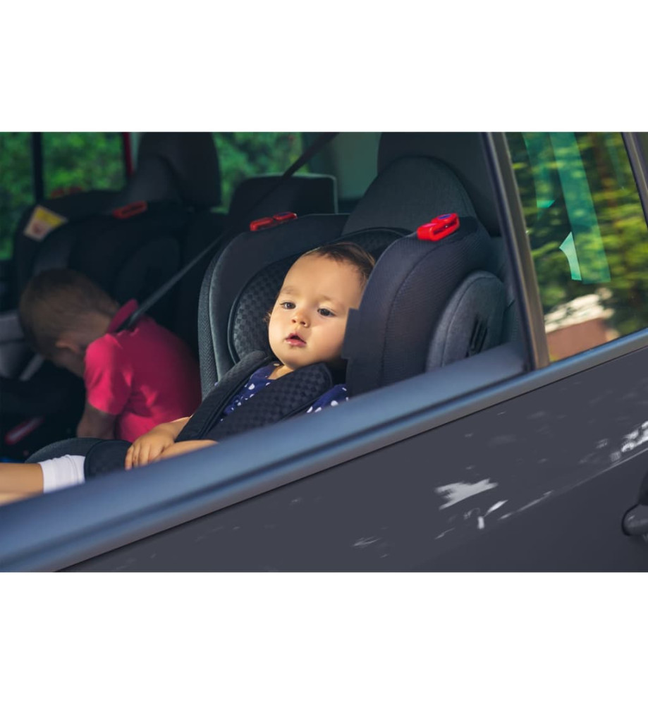 Carkids Siège de voiture pour enfant pour groupe d'âge 1/2/3 Noir