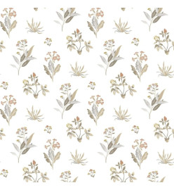 Noordwand Papier peint Blooming Garden 6 Flowers and Plants Blanc gris