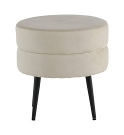 Venture Home Pouf Pot 40x40x40 cm Velours Noir et beige clair