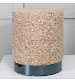 Venture Home Pouf Benji 35x35x42,5 cm Teddy Beige et noir