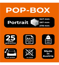 Exacompta Set de tiroirs de bureau Pop-Box avec 4 tiroirs Blanc