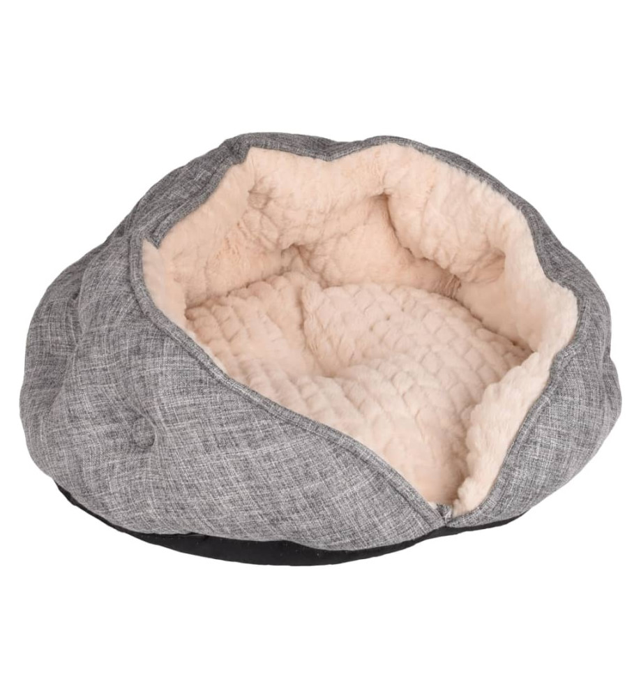 FLAMINGO Cachette pour chat Zupo 49x49x25 cm rond Gris et crème