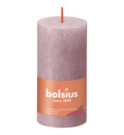 Bolsius Bougies pilier rustiques Shine 8 pcs 100x50 mm Rose cendre