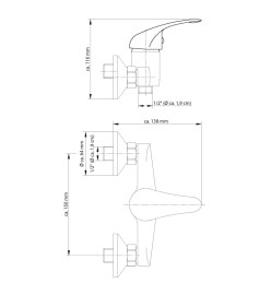 SCHÜTTE Mitigeur de douche MAGNA chrome