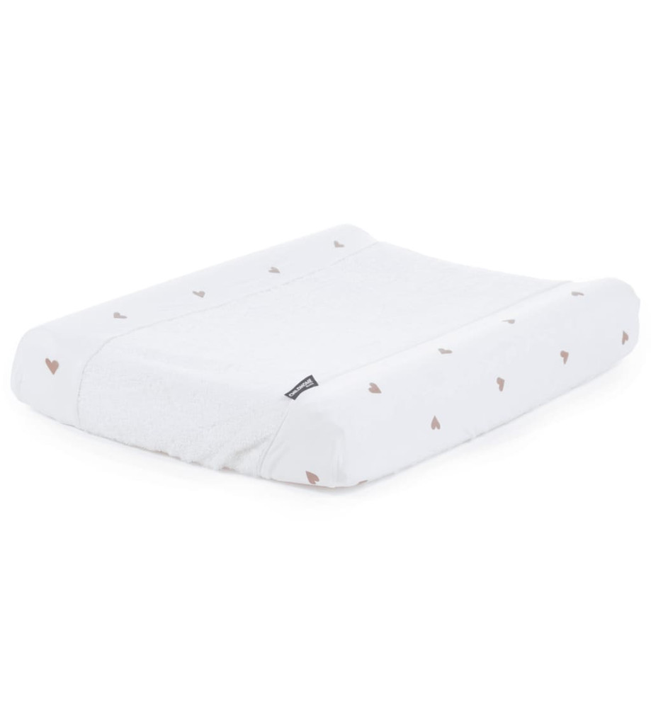 CHILDHOME Housse de coussin à langer Jersey Cœurs