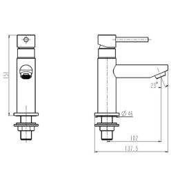 SCHÜTTE Robinet à colonne à eau froide LAURANA Chrome