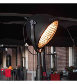 Sunred Chauffage sur pied Indus 2100 W Halogène Noir