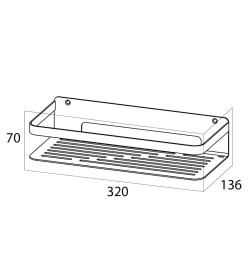 Tiger Panier de salle de bain Caddy Chromé Grand 1400230346