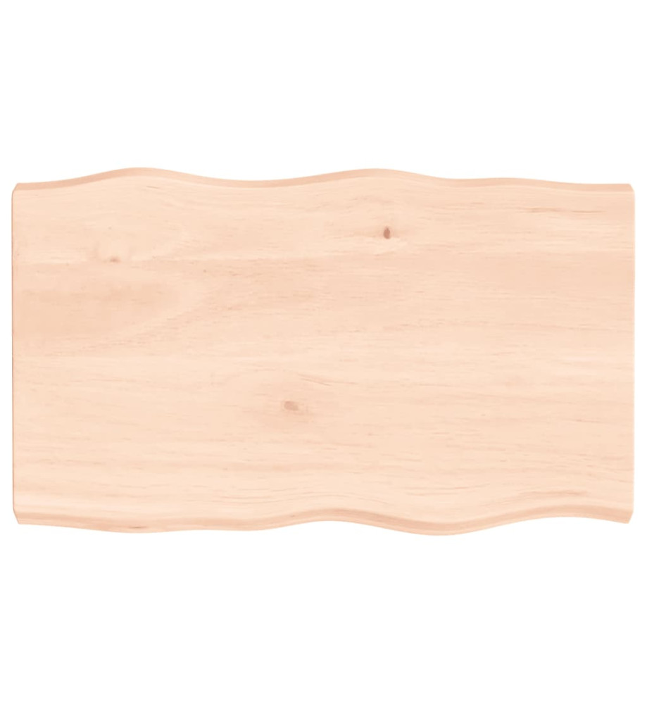 Dessus de table bois chêne massif non traité bordure assortie