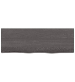 Étagère murale gris foncé 80x30x6 cm bois chêne massif traité