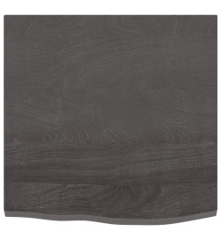 Étagère murale gris foncé 60x60x2 cm bois chêne massif traité