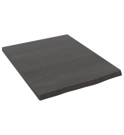 Étagère murale gris foncé 40x50x2 cm bois chêne massif traité