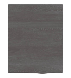 Étagère murale gris foncé 40x50x2 cm bois chêne massif traité