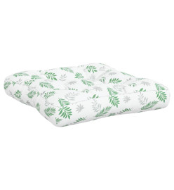 Coussins de palette 3 pcs motif de feuilles tissu Oxford