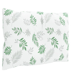 Coussins de palette 3 pcs motif de feuilles tissu Oxford