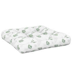 Coussins de palette 2 pcs motif de feuilles tissu