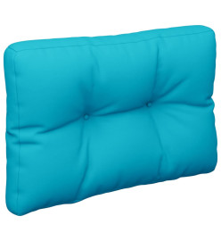 Coussin de palette turquoise 60x40x12 cm tissu