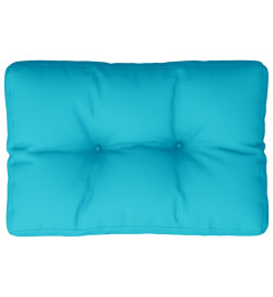 Coussin de palette turquoise 60x40x12 cm tissu