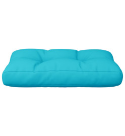 Coussin de palette turquoise 60x40x12 cm tissu