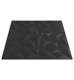 Panneaux muraux 12 pcs noir 50x50 cm EPS 3 m² améthyste