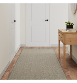 Tapis de couloir aspect sisal argenté 80x300 cm