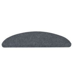 Tapis d'escalier auto-adhésifs 10 pcs gris 65x22,5x3,5 cm