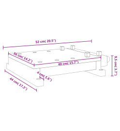 Dessus d'établi avec étau 52x44x9,5 cm bois massif d'acacia