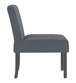 Fauteuil sans accoudoirs gris foncé velours