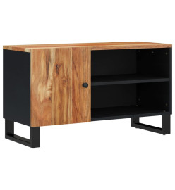 Meuble TV 80x33x46 cm bois d'acacia solide et d'ingénierie