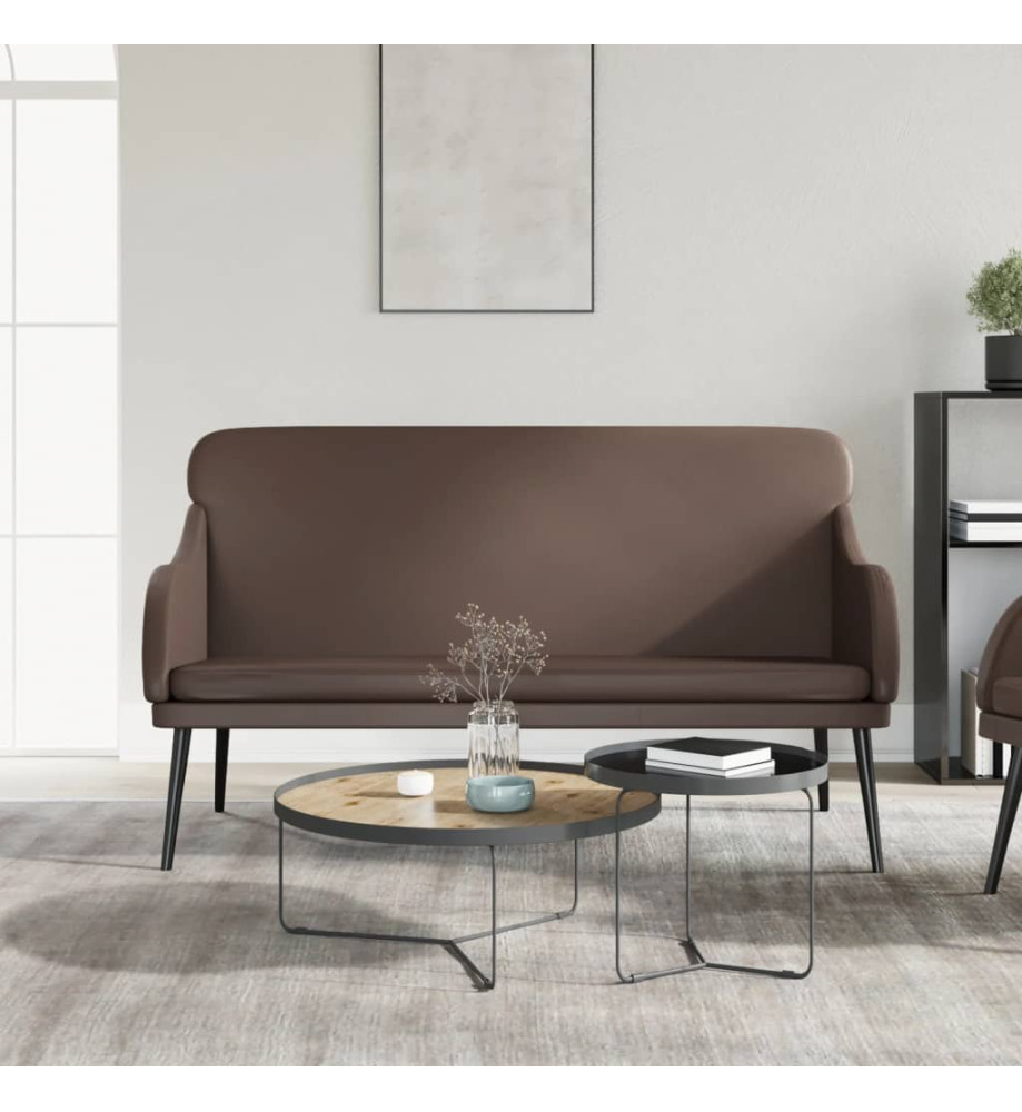 Banc Marron 110x76x80 cm Similicuir