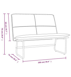 Banc Cappuccino 100x75x76 cm Similicuir