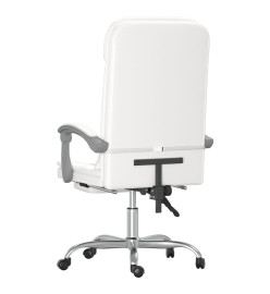 Fauteuil de massage inclinable de bureau Blanc Similicuir