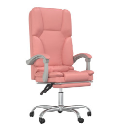 Fauteuil de massage inclinable de bureau Rose Similicuir