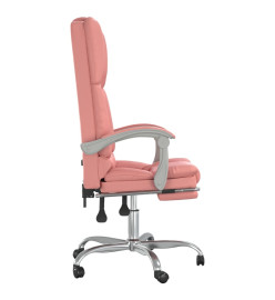 Fauteuil de massage inclinable de bureau Rose Similicuir