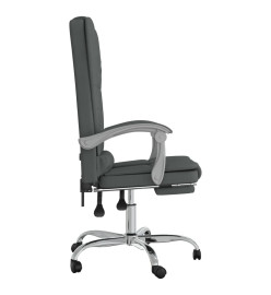 Fauteuil de massage inclinable de bureau Gris foncé Tissu