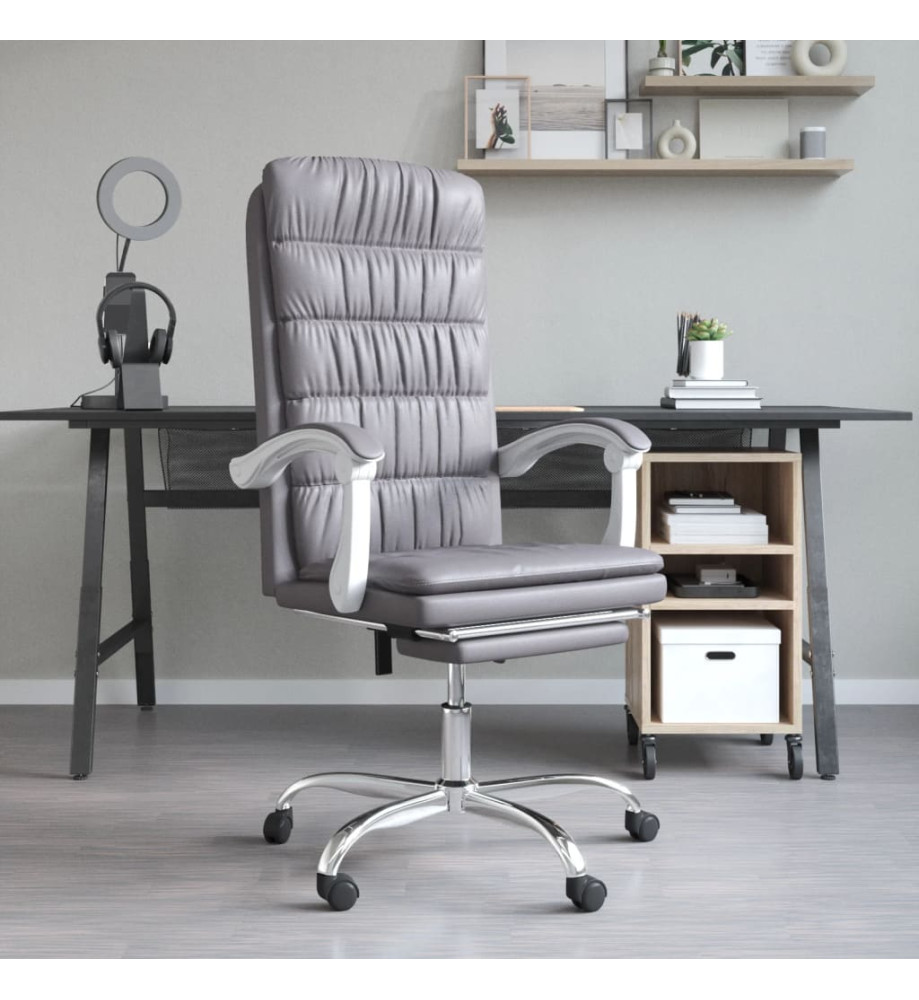 Fauteuil inclinable de bureau Gris Similicuir