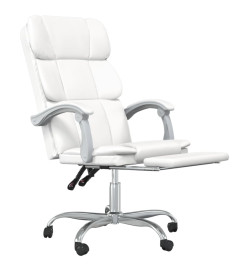 Fauteuil inclinable de bureau Blanc Similicuir