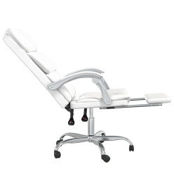 Fauteuil inclinable de bureau Blanc Similicuir