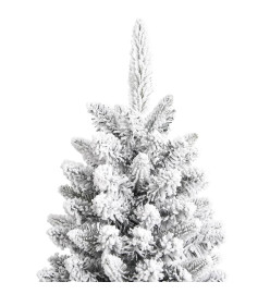 Sapin de Noël artificiel avec neige floquée 210 cm PVC et PE