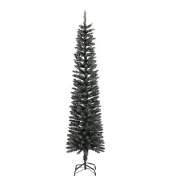 Sapin de Noël artificiel mince avec support Vert 240 cm PVC