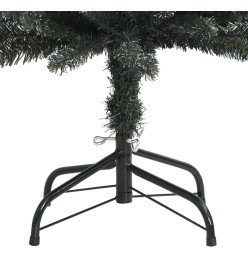 Sapin de Noël artificiel mince avec support Vert 240 cm PVC