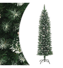 Sapin de Noël artificiel mince avec support 120 cm PVC