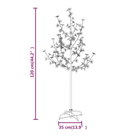 Arbre à LED fleur de cerisier 84 LED Blanc chaud 120 cm