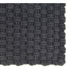 Tapis rectangulaire Anthracite 180x250 cm Coton